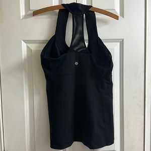 Lululemon black racerback tank top. Built in bra. Size 4/6